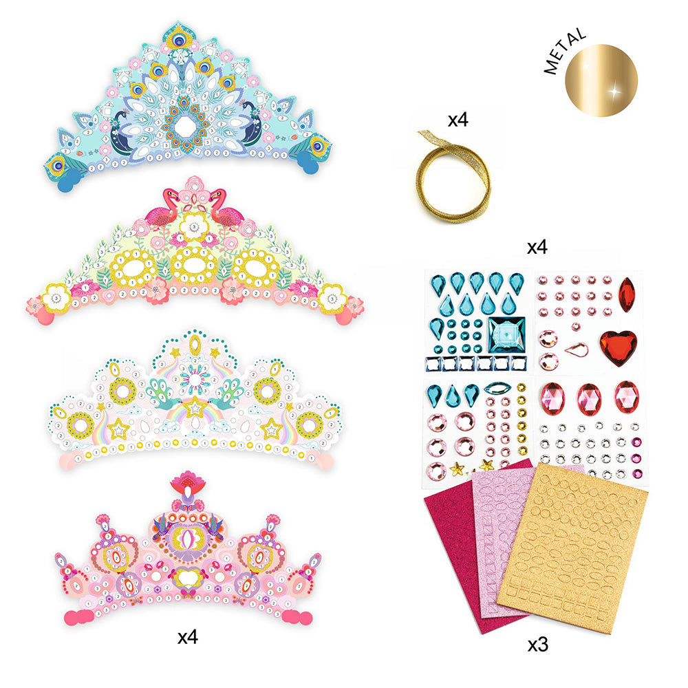 Djeco DIY Mosaics Like a Princess Tiara Craft Kit