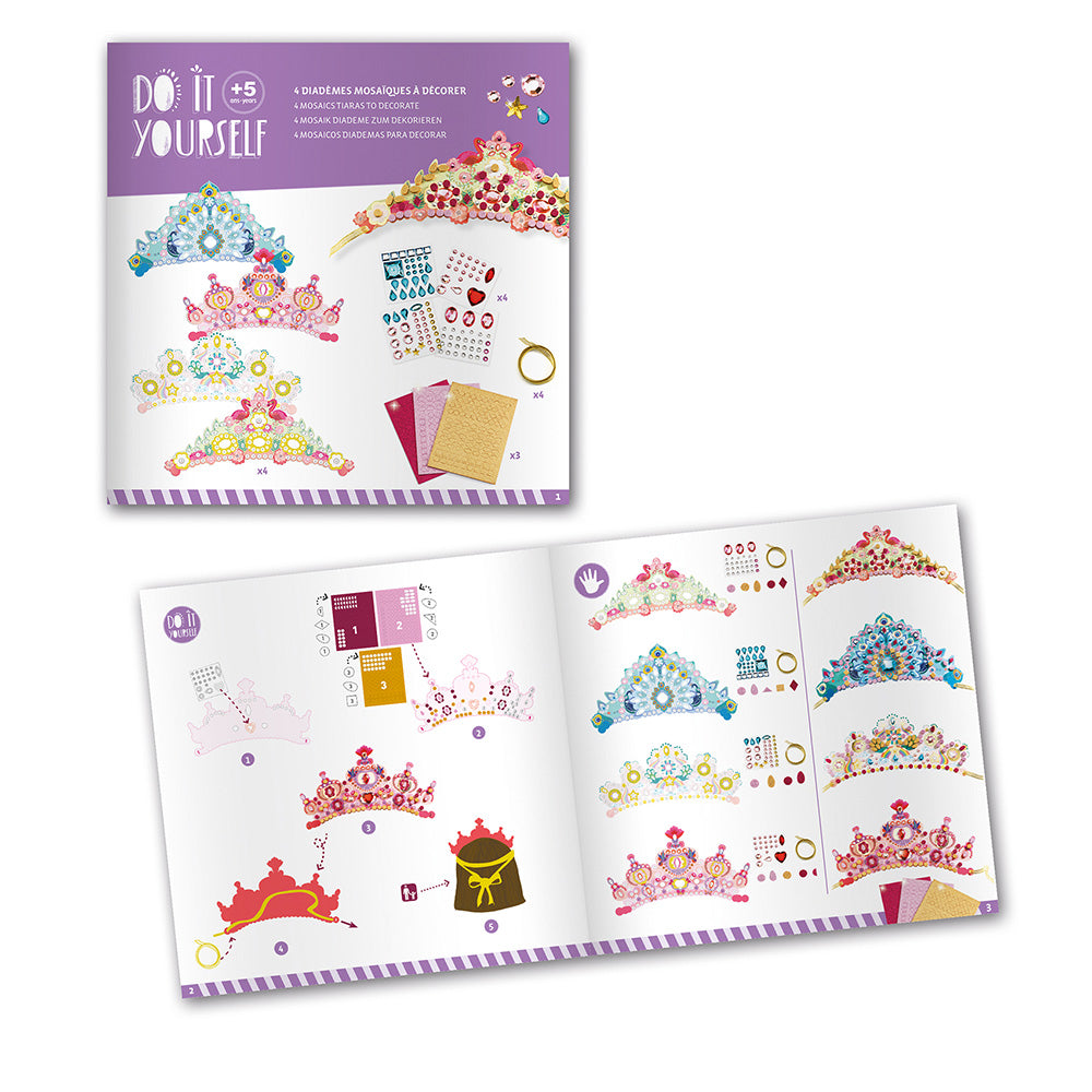 Djeco DIY Mosaics Like a Princess Tiara Craft Kit