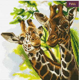 Friendly Giraffes, 30x30cm Crystal Art Kit
