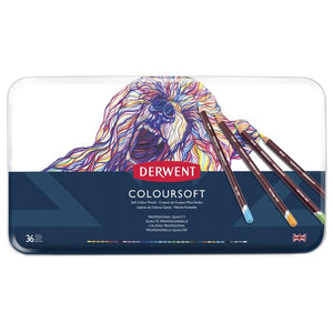 Derwent Coloursoft Pencils 36 Tin