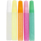 Glitter Glue, 5x10 ml, pastel colours