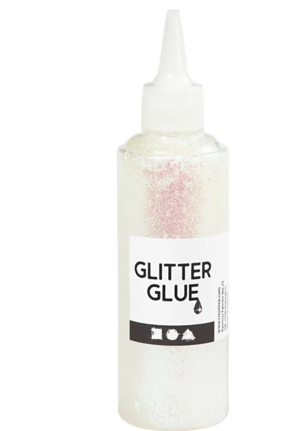 Glitter Glue, 118 ml, holographically white
