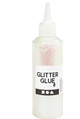 Glitter Glue, 118 ml, holographically white