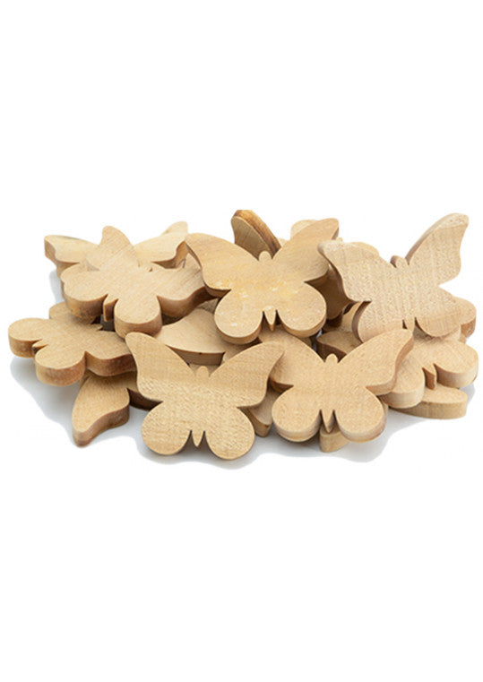 WOODEN BUTTERFLIES, SMALL - 20 PCS