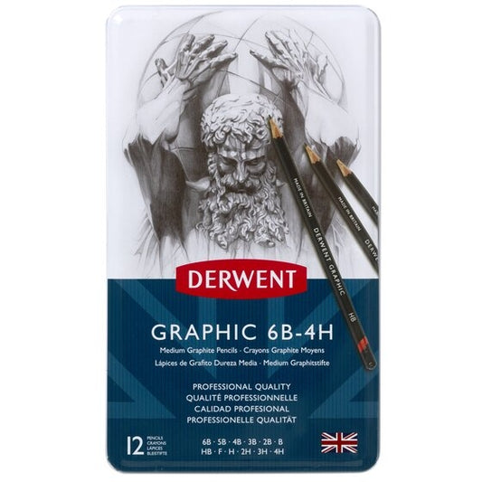 Derwent - Graphic Medium (Designer) Pencil - 12 Tin