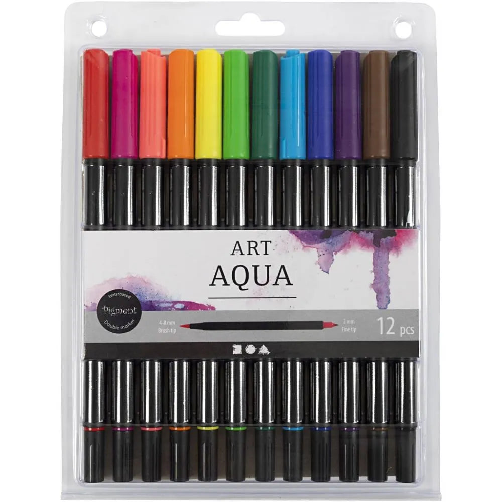 Watercolour Markers - Standard colours (12 Pack)