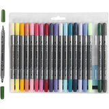 Textile Markers Line width: 2.3+3.6 mm - Assorted Colours (20 Pack)