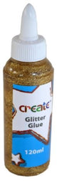 CREATE GOLD GLITTER GLUE 120ML