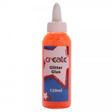 CREATE ORANGE GLITTER GLUE 120ML