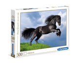 Fresian Black Horse 500 Piece Jigsaw Puzzle