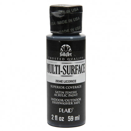 FolkArt Multi-Surface Acrylic 59ml - Licorice