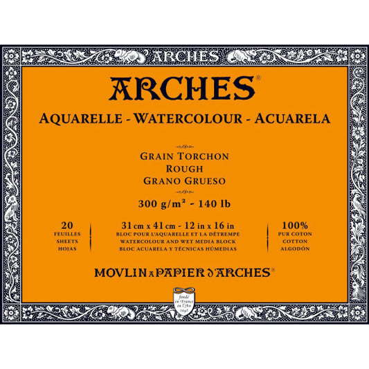 Arches Block - 12" x 16"/ 31 x 41 cm - ROUGH