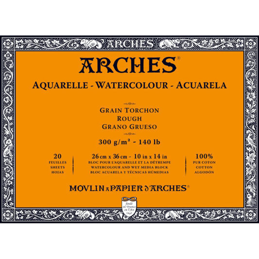 Arches Block - 10" x 14"/ 26 x 36 cm - Rough