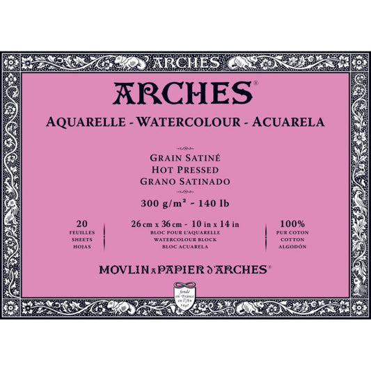 Arches Block - 10" x 14"/ 26 x 36 cm - HP