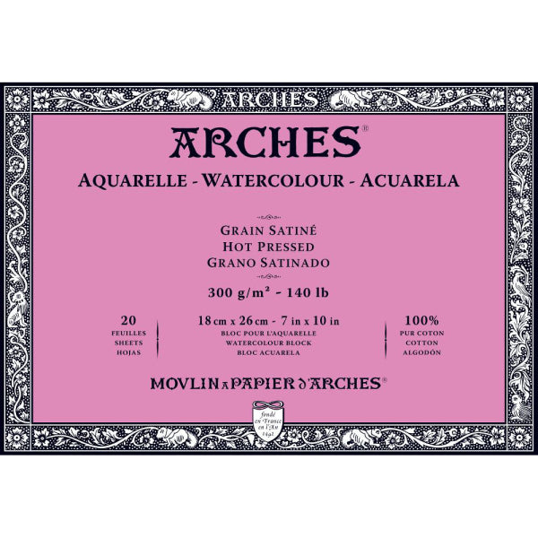 Arches Block - 7" x 10"/ 18 x 26 cm - HP