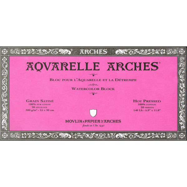 Arches Block - 9" x 12"/ 23 x 31 cm - HP