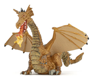 Papo Gold Dragon With Flame