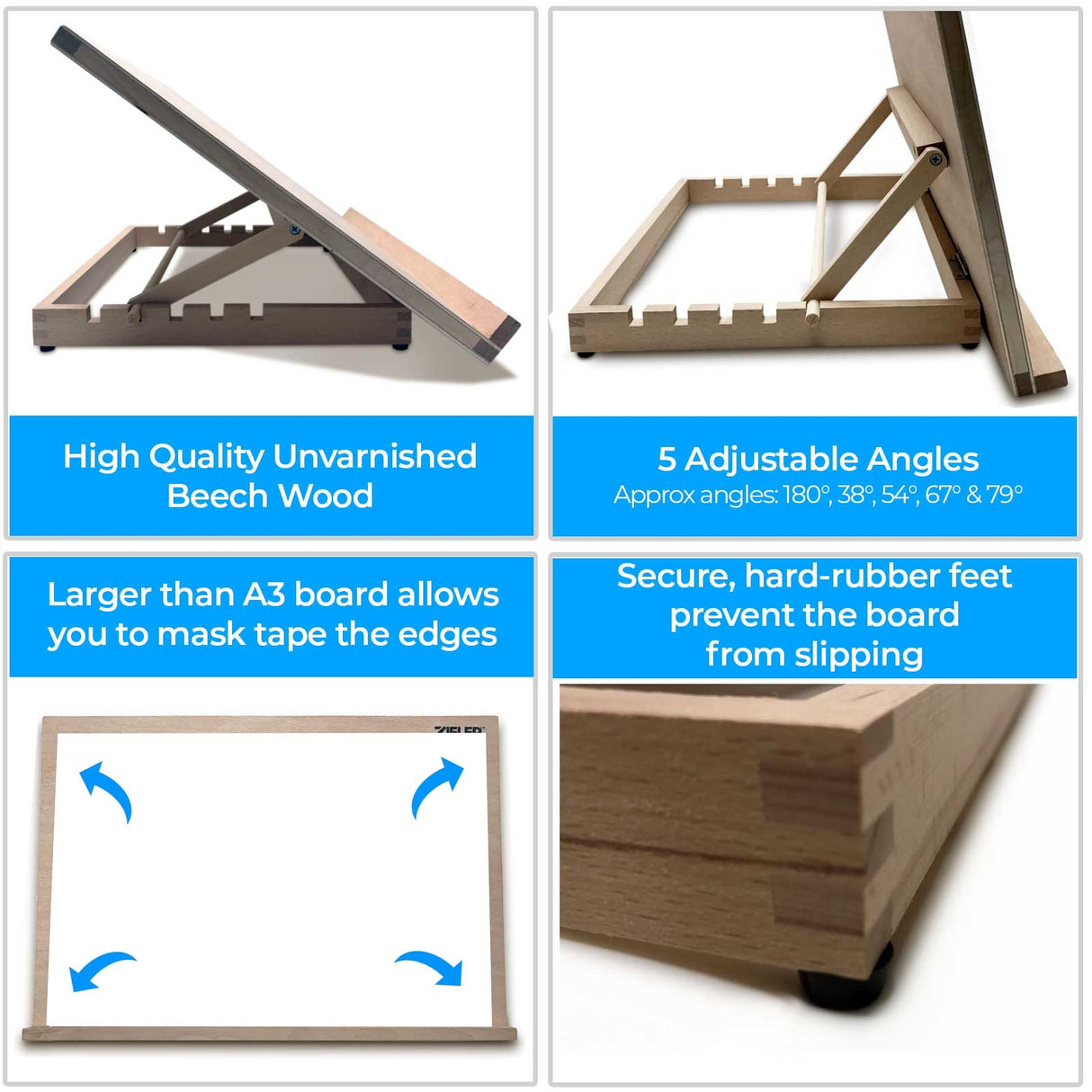A3 Beech wooden easel + A3 Protective Case
