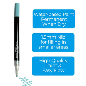 12 Acrylic Pastel Paint Pens - Fine Pastel Shades
