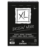CANSON XL BLACK SPIRAL DRAWING PAD A3 90GSM