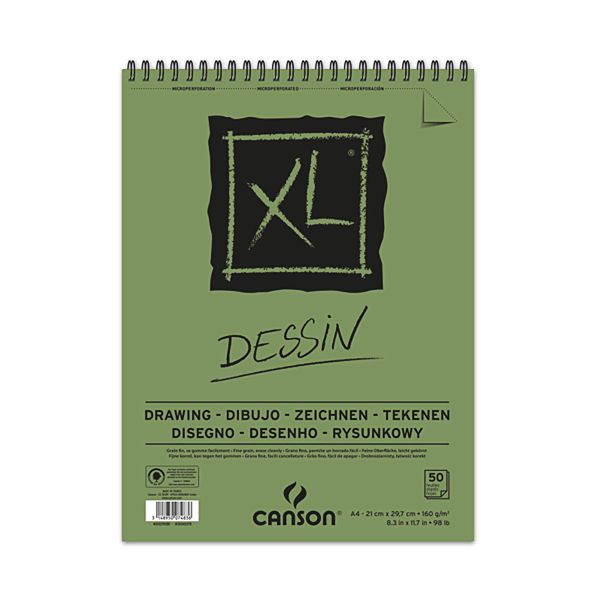 CANSON XL SPIRAL DRAWING PAD A4 160GSM