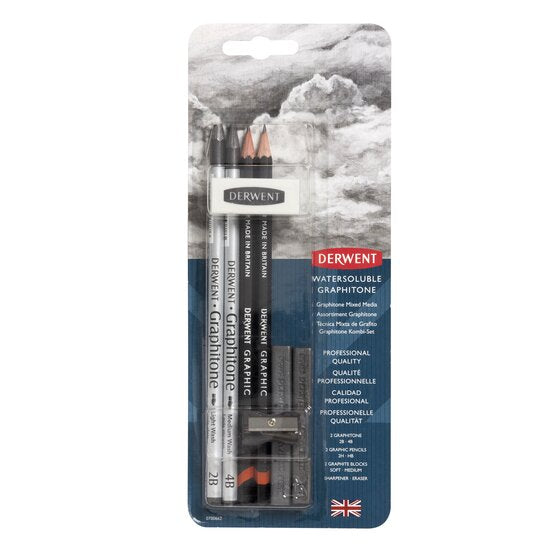 Derwent Watersoluble Graphitone Mixed Media Blister