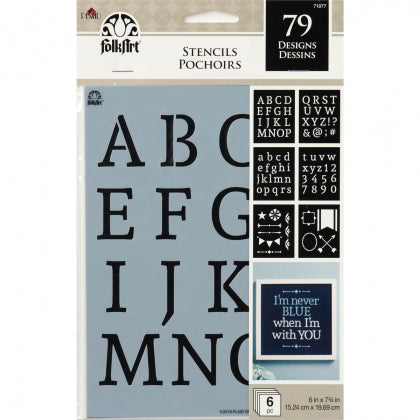 FA Stencil - Alphabet Sert Value Pack - 6" x 7.75"