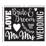 FA Stencil - Sign Making - Wedding - 12" x 14.25"