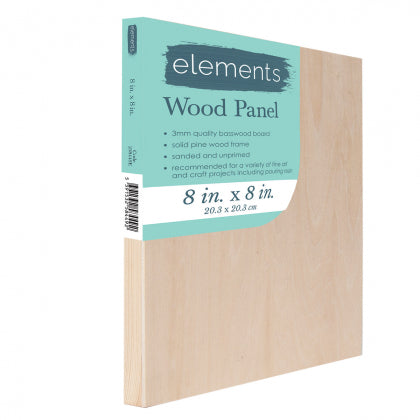 Elements Wooden Panel - 8x8 inches