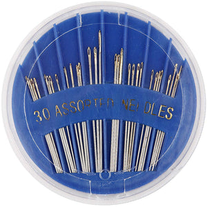 Sewing Needles, L: 35-45 mm, size 3-7, 30 pcs