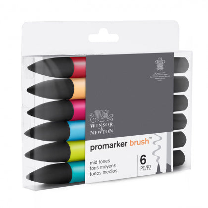 Winsor & Newton Promarker Brush 6 Mid Tones