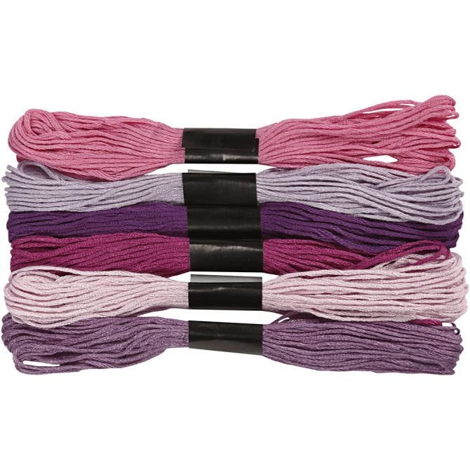 Embroidery Floss 1mm Purple 6 Bundle