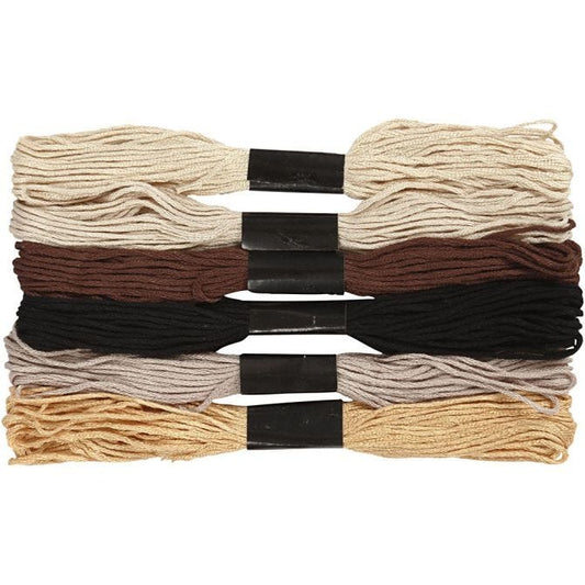 Embroidery Floss 1mm Natural 6 Bundle