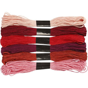 Embroidery Floss 1mm Red 6 Bundle