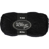 Creativ Fantasy Acrylic Yarn - Black (50g)
