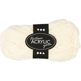 Fantasia Off-White Acrylic Yarn - 50g
