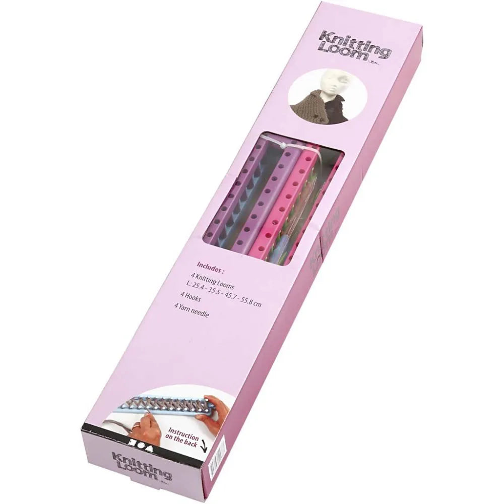 Knitting Loom, L: 25-35-45-55 cm, 1 set