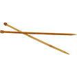 Bamboo Knitting Needles 35cm Pair Size 9