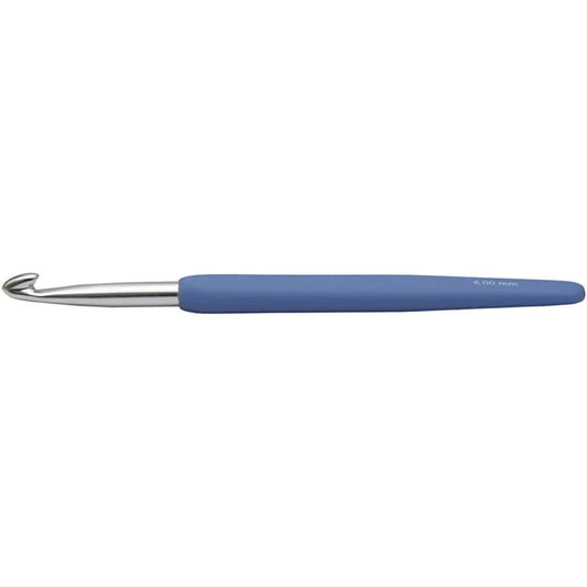 Crochet Hook, blue, no. 6, L: 13,3 cm, 1 pc