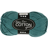 Cotton Yarn, petrol, no. 8/4, L: 170 m, 50 g