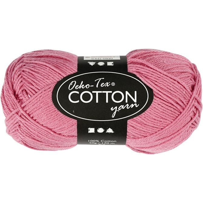 Cotton Yarn, dark rose, no. 8/4, L: 170 m, 50 g