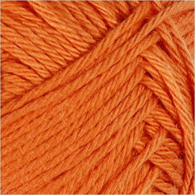 Cotton Yarn, orange, no. 8/4, L: 170 m, 50 g - 1 Ball