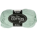 Cotton Yarn, mint green, no. 8/4, L: 170 m, 50 g/