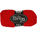 Cotton Yarn - Dark red no. 8/4, L: 170 m, 50g 1 Ball