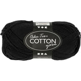 Cotton Yarn, black, no. 8/4, L: 170 m, 50 g/ 1 ball