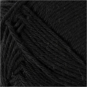 Cotton Yarn, black, no. 8/4, L: 170 m, 50 g/ 1 ball