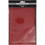 Iron on Foil - Glitter Red in A5 Size (1 Sheet)