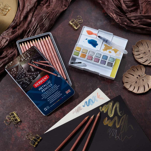 Derwent - Metallic Pencil 12 Tin