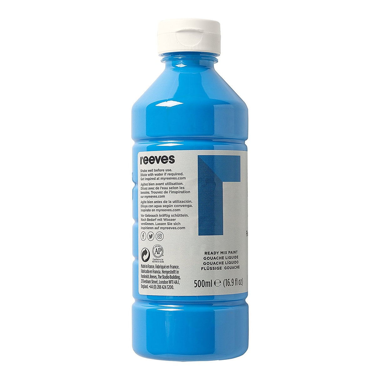 REEVES FLUO BLUE 500ML POSTER PAINT