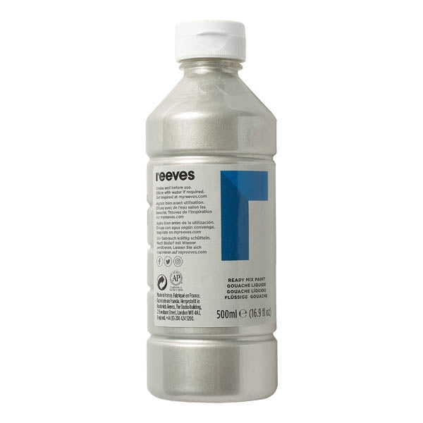 Reeves Metallic Silver 500ml Poster Paint